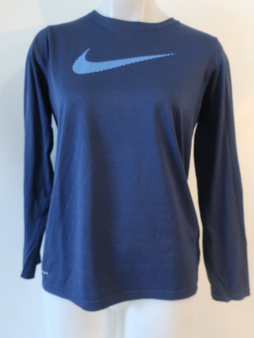 Boys The Nike Tee Navy Blue (Item- 50) Swoosh Graphic Dri-Fit T-Shirt XL